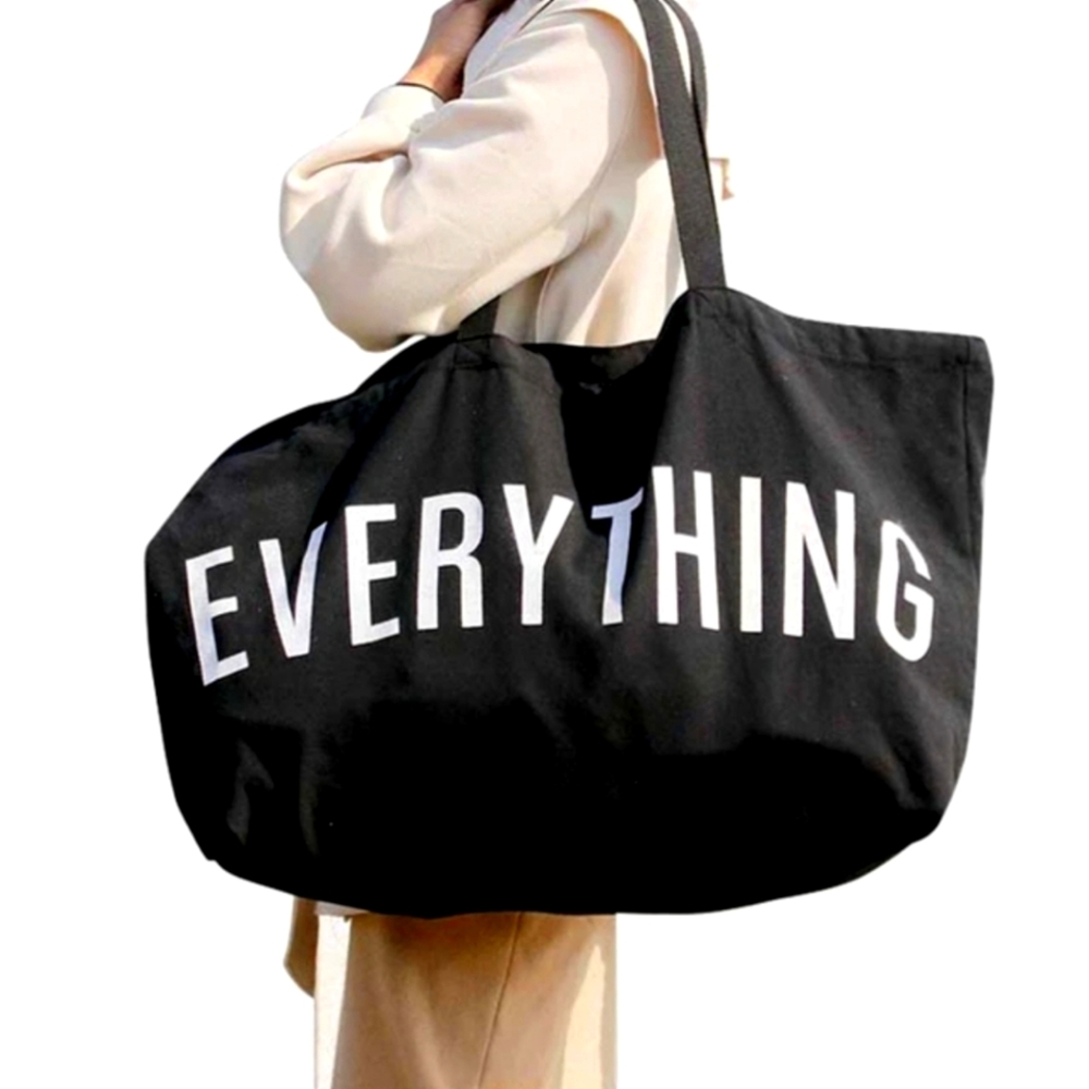 HUGE "EVERYTHING" 28" CANVAS TOTE. (ALSO CUSTOMIZABLE)